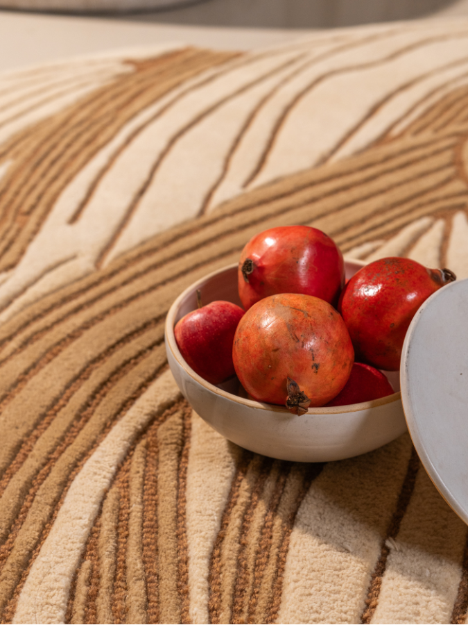 Textured wool carpet