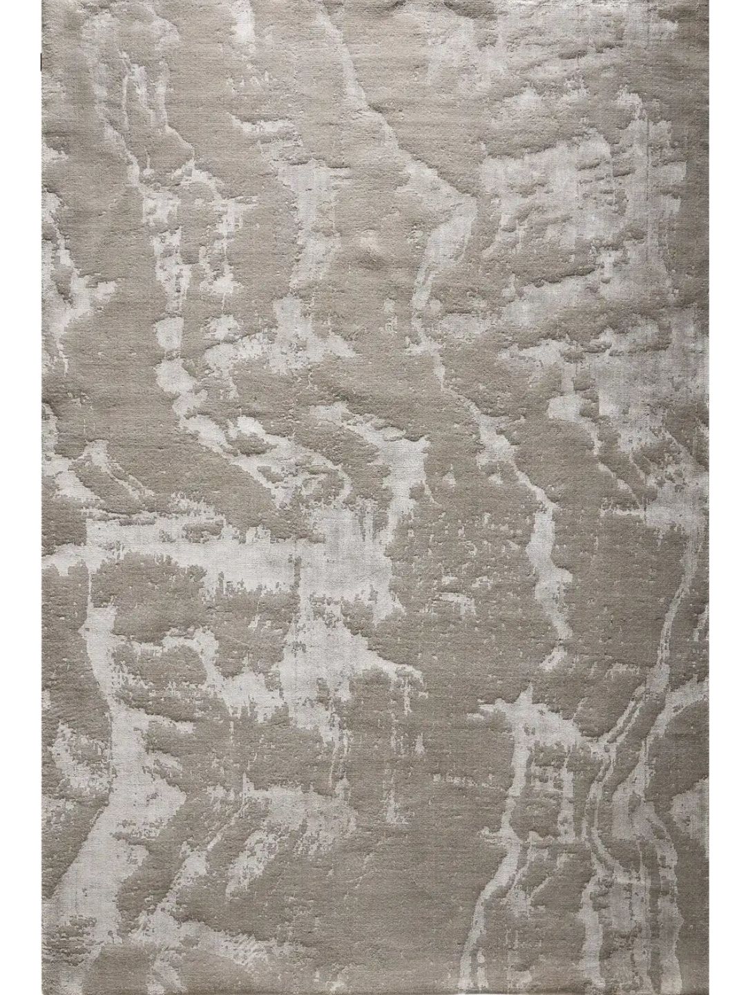 Alfombra gris de viscosa para sala de estar