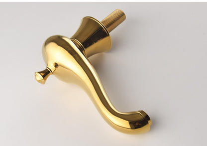 Grifo mezclador de lavabo extendido Golveran Art Déco en oro pulido