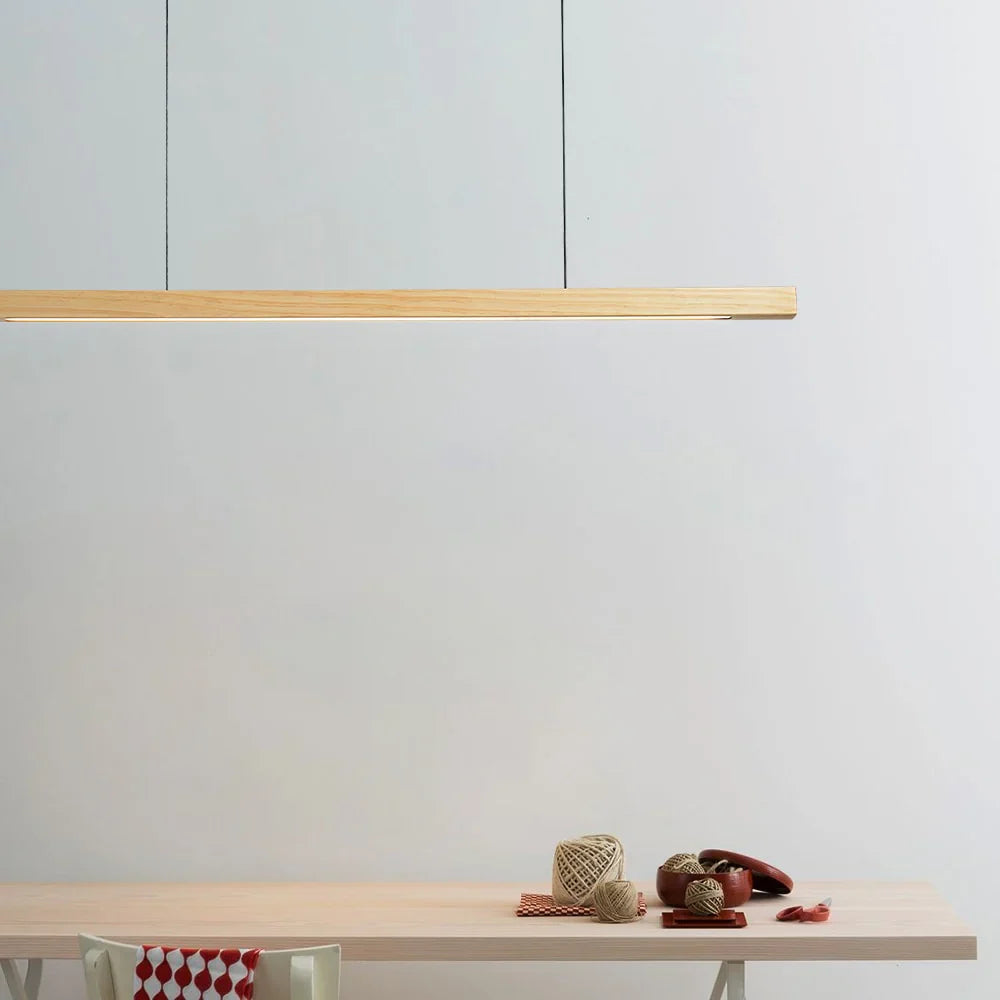 Lámpara colgante moderna de madera escandinava