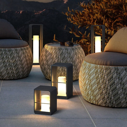 Luz moderna de bolardo LED para exteriores
