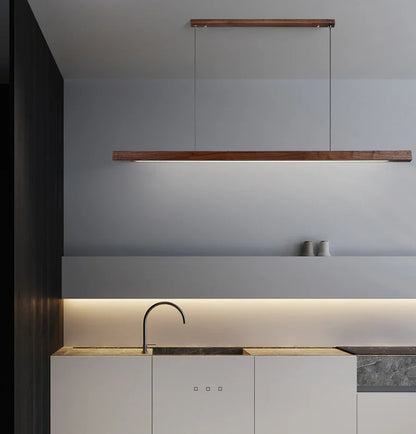 Lámpara colgante moderna de madera escandinava