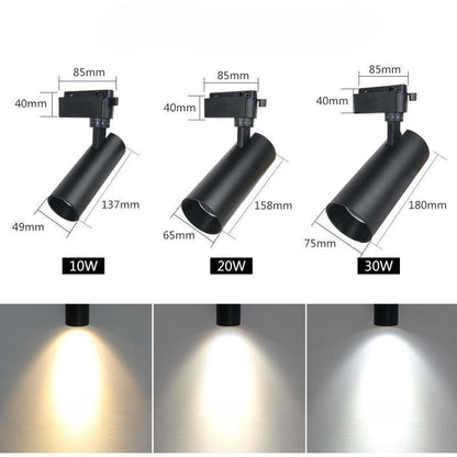 Foco LED direccional para riel con haz ajustable