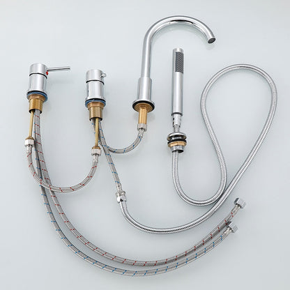 Grifo moderno para bañera para montaje en cubierta