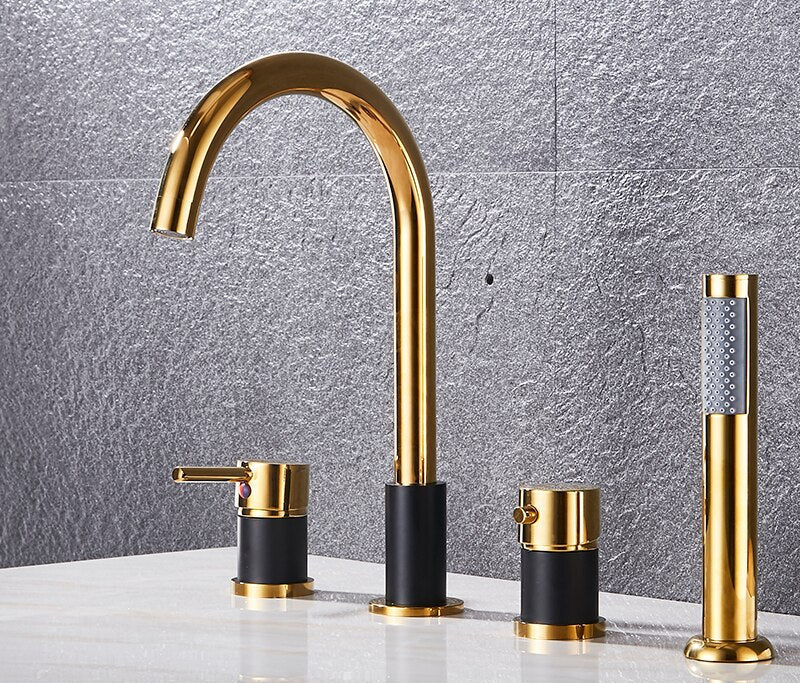 Grifo moderno para bañera para montaje en cubierta