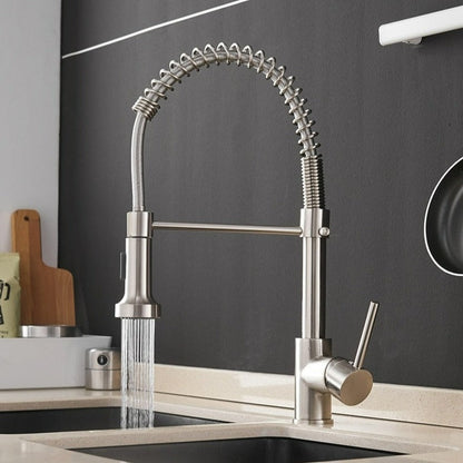 Grifo de cocina moderno con rociador extraíble de resorte