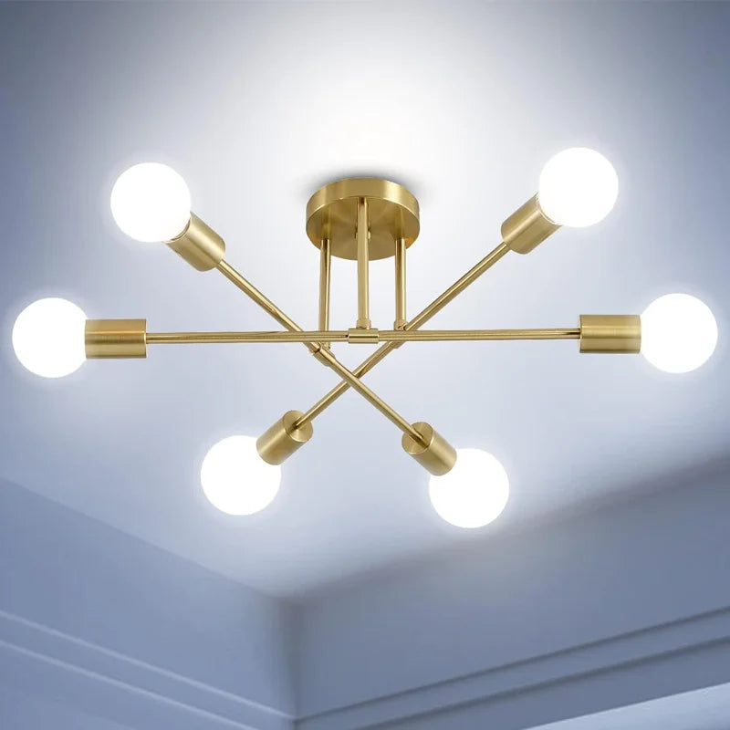 Lámpara de techo moderna de seis luces