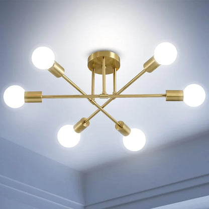 Lámpara de techo moderna de seis luces