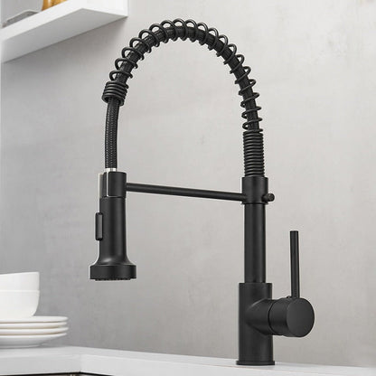 Grifo de cocina moderno con rociador extraíble de resorte