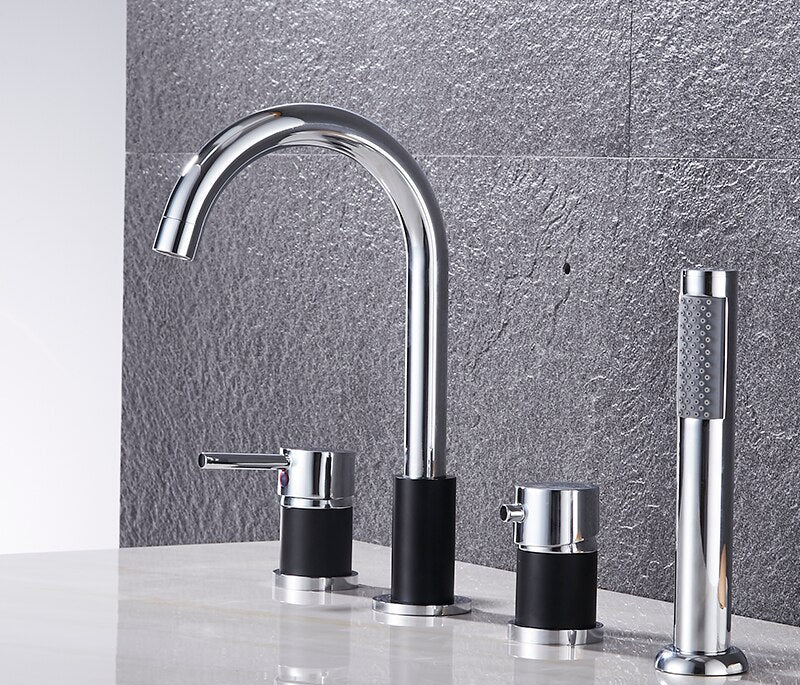 Grifo moderno para bañera para montaje en cubierta