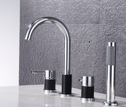 Grifo moderno para bañera para montaje en cubierta