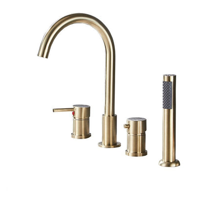 Grifo moderno para bañera para montaje en cubierta