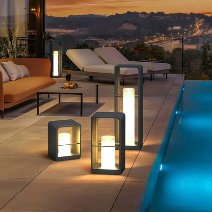 Luz moderna de bolardo LED para exteriores