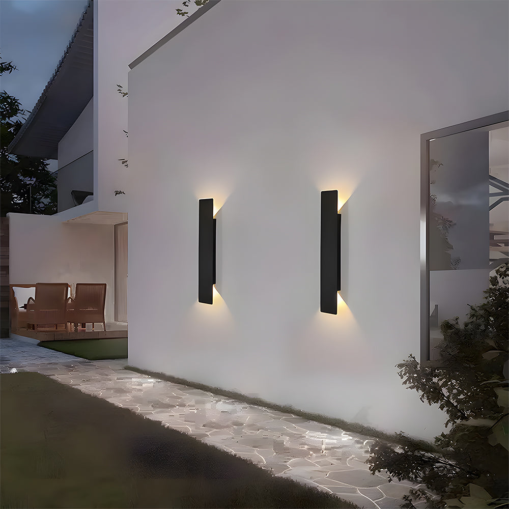 Lámpara de pared exterior moderna con luz LED