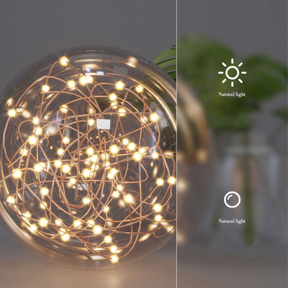 Lámpara de techo de cristal estrellado dorado