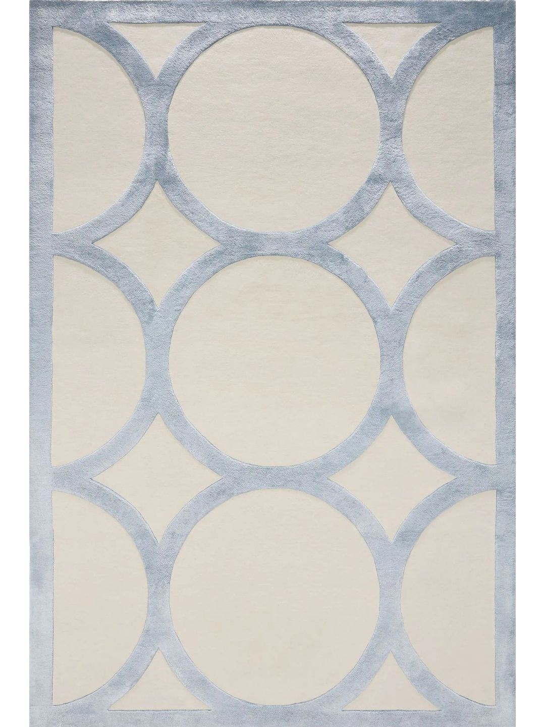 Alfombra moderna de lana para sala de estar color crema