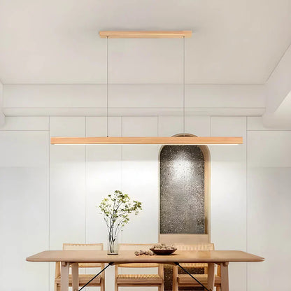 Lámpara colgante moderna de madera escandinava