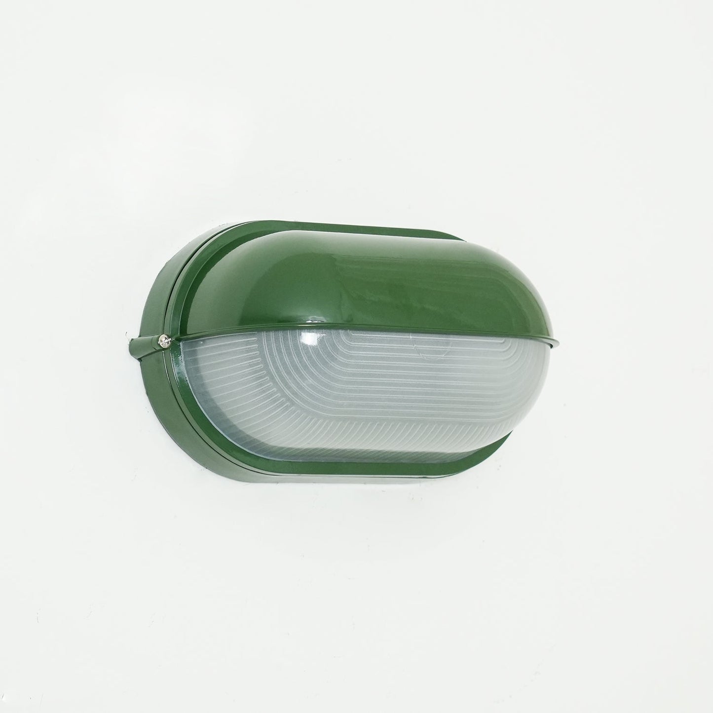 Lámpara de pared industrial para exteriores con vidrio acanalado