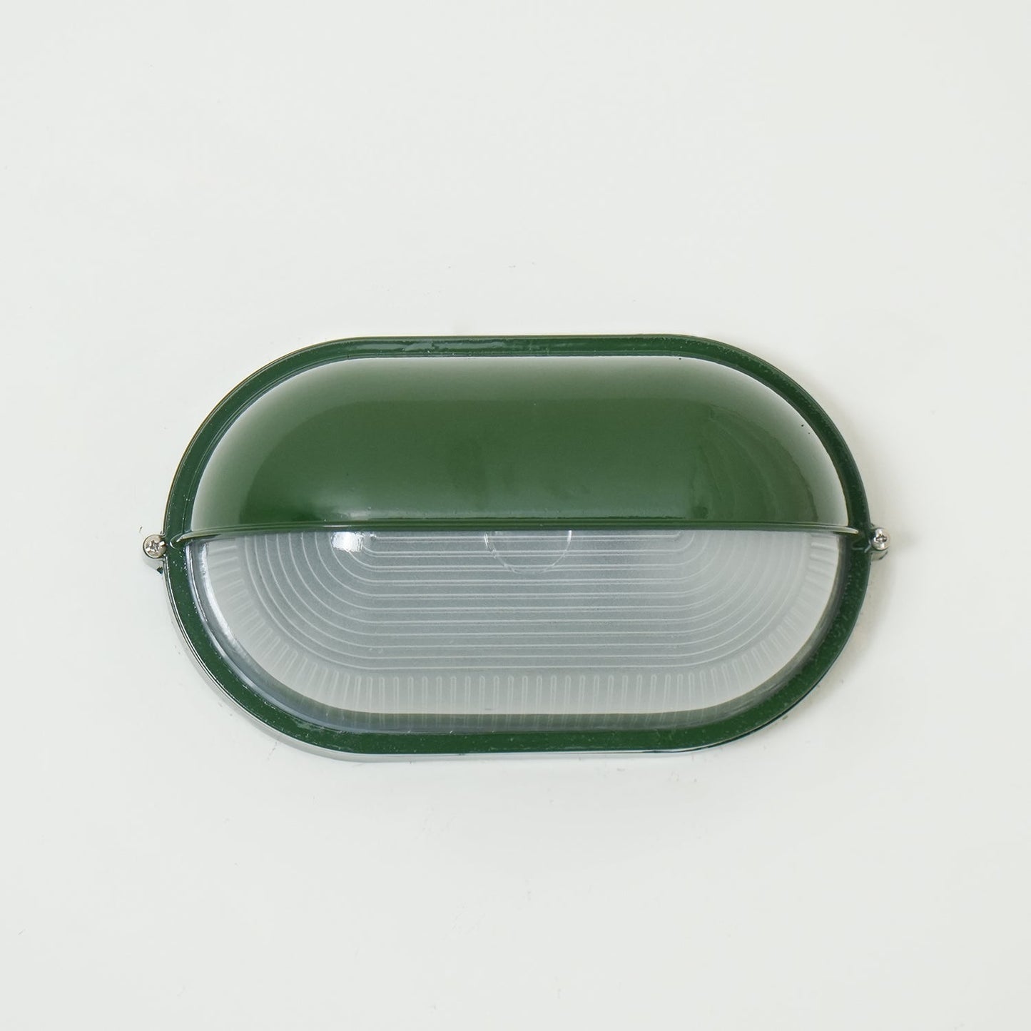 Lámpara de pared industrial para exteriores con vidrio acanalado