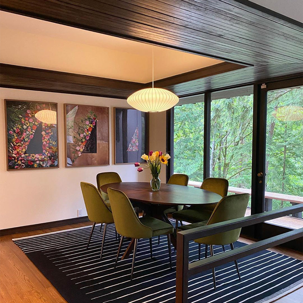 Lámpara colgante de linterna blanca