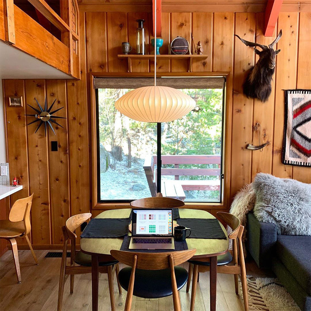 Lámpara colgante de linterna blanca