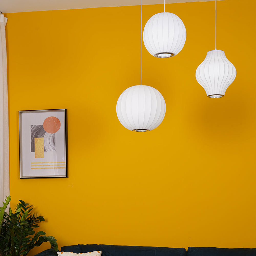 Lámpara colgante de linterna blanca