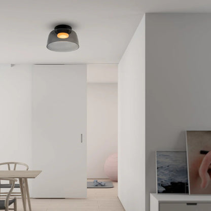 Lámpara de techo antigua de vidrio diseñada