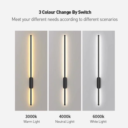 Luz de pared decorativa larga con diodos emisores de luz
