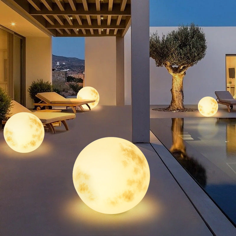 Luz solar de jardín diseño luna