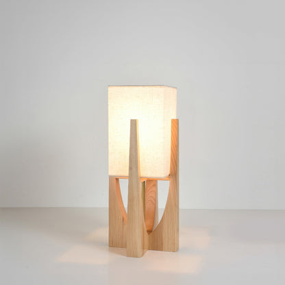 Lámpara de pie minimalista de madera