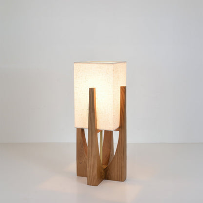 Lámpara de pie minimalista de madera