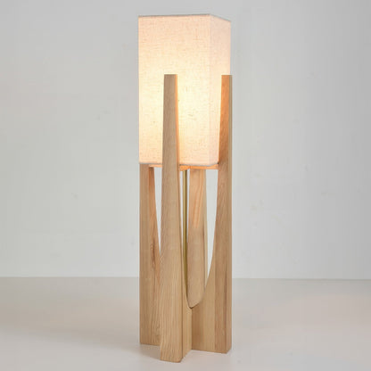 Lámpara de pie minimalista de madera