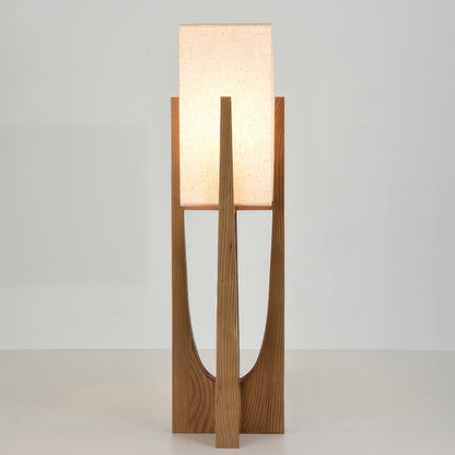 Lámpara de pie minimalista de madera