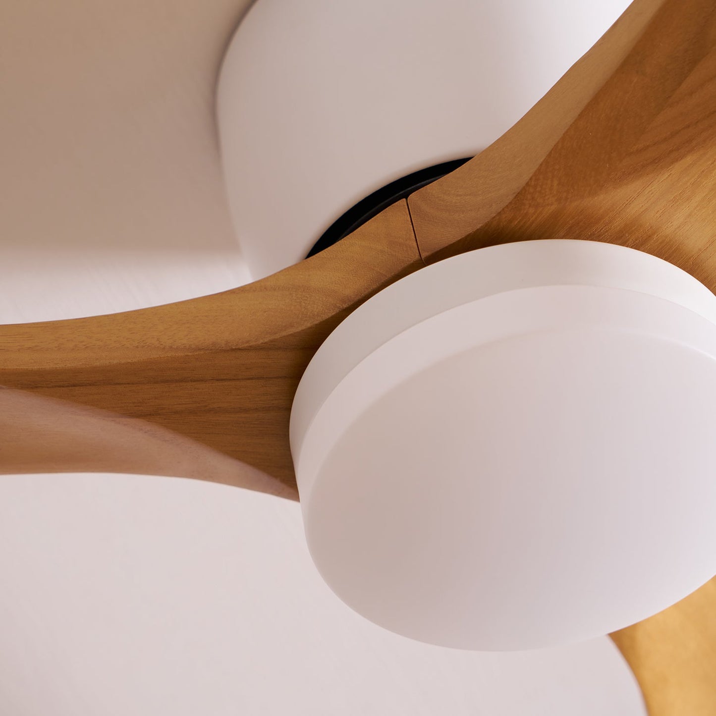 Ventilador de techo moderno de madera con luz LED