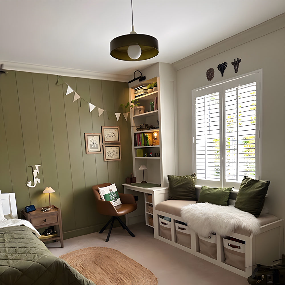 Lámpara colgante de vidrio colorido estilo Bauhaus