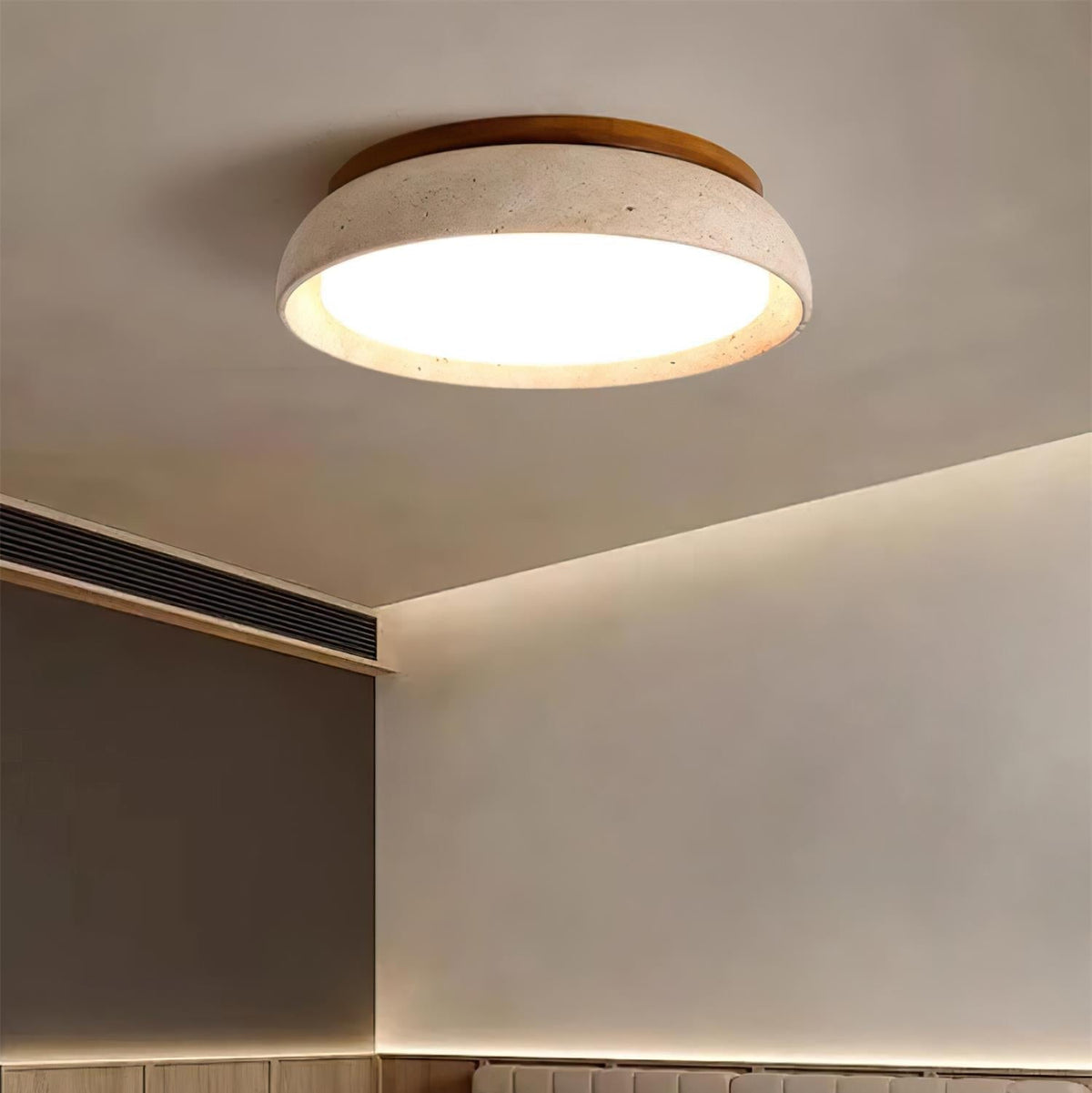Lámpara de techo LED moderna de travertino