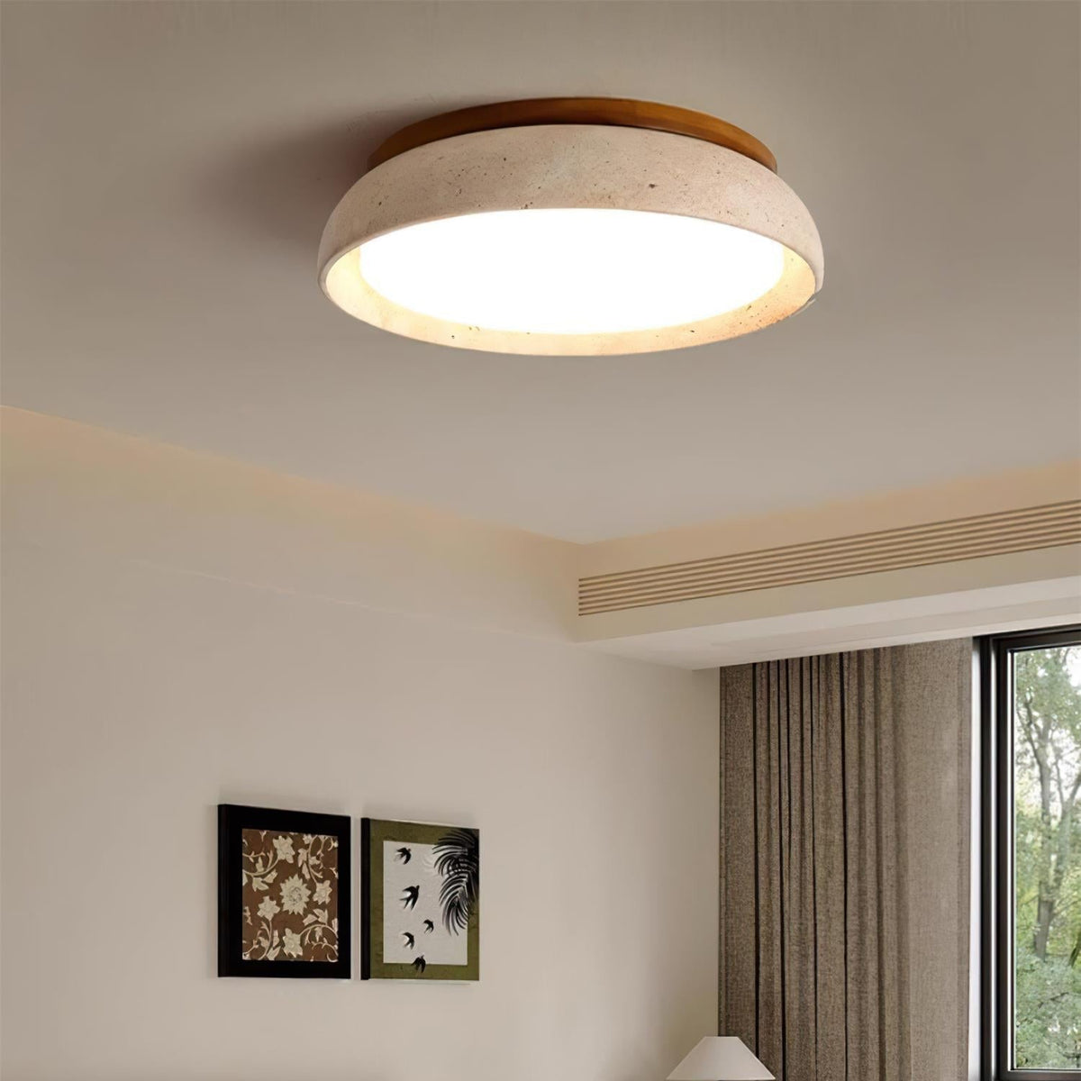 Lámpara de techo LED moderna de travertino