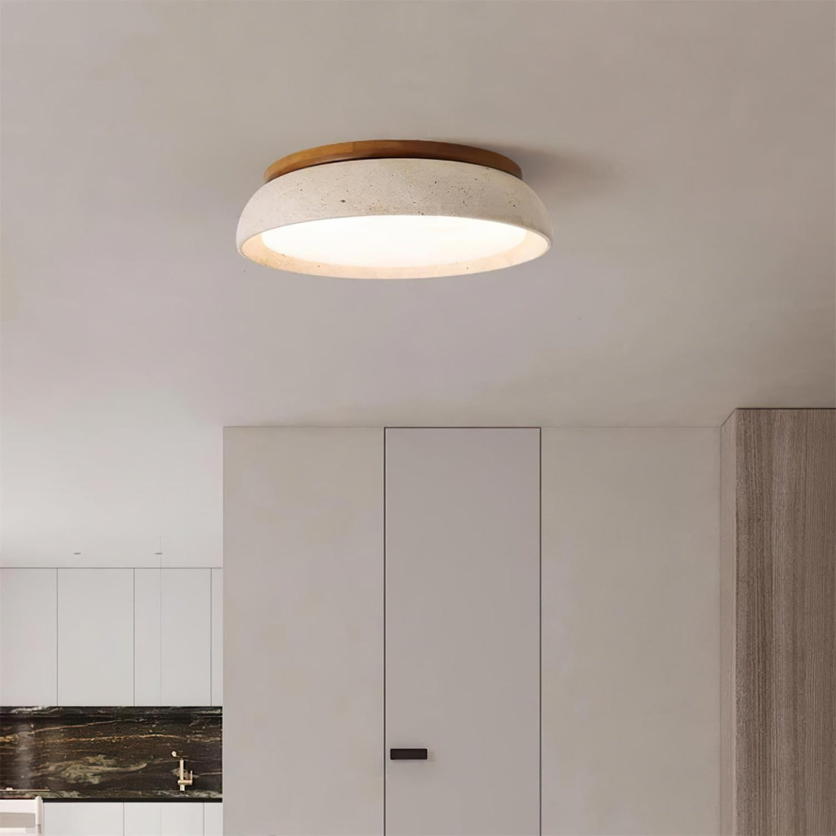 Lámpara de techo LED moderna de travertino