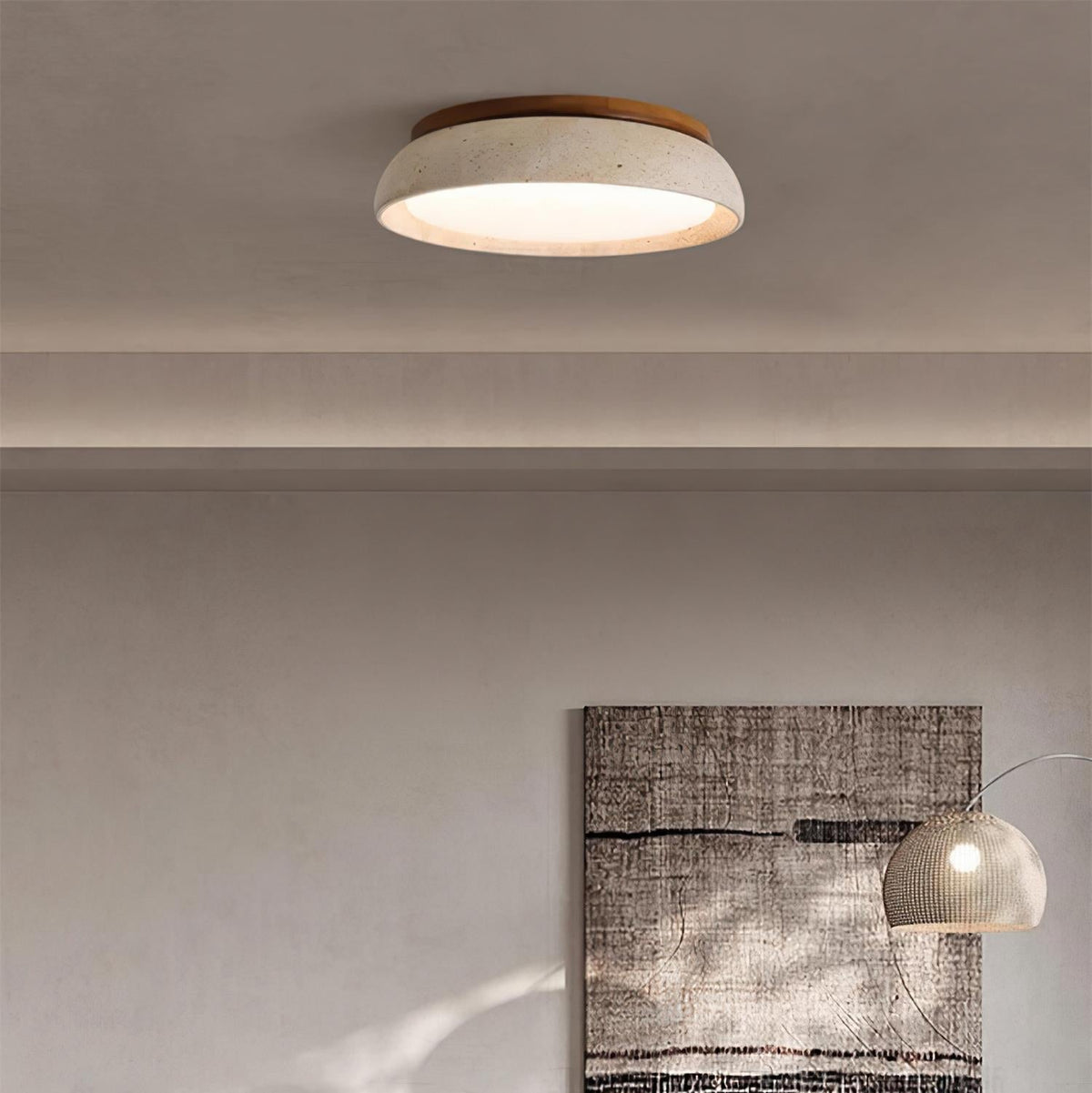 Lámpara de techo LED moderna de travertino