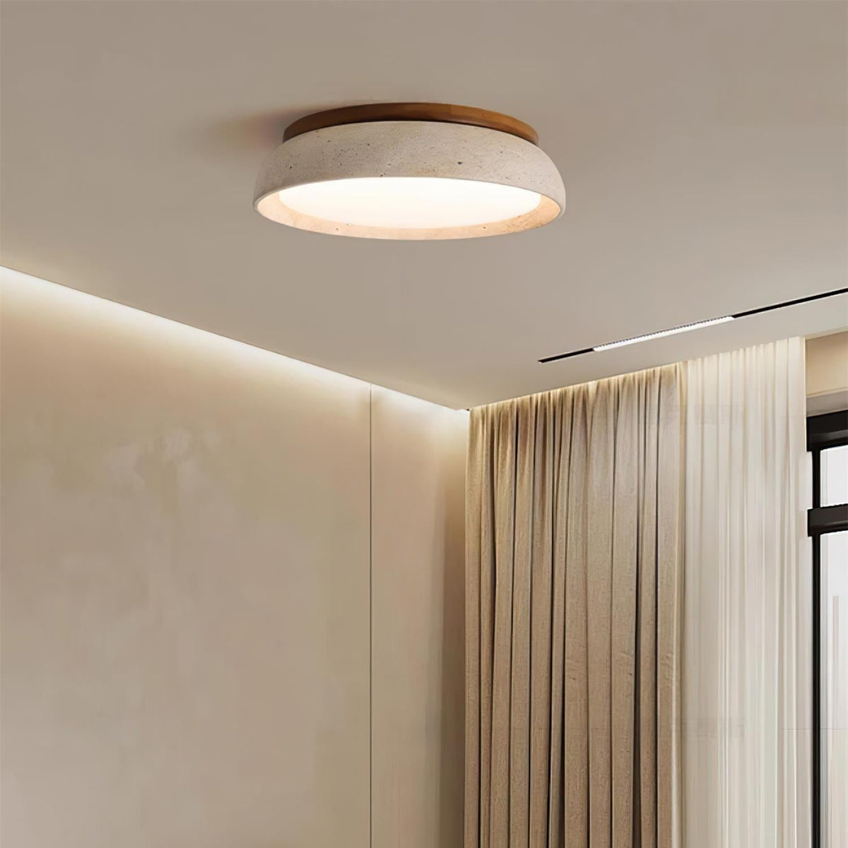 Lámpara de techo LED moderna de travertino