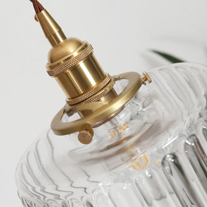 Lámpara de techo clásica de cristal transparente