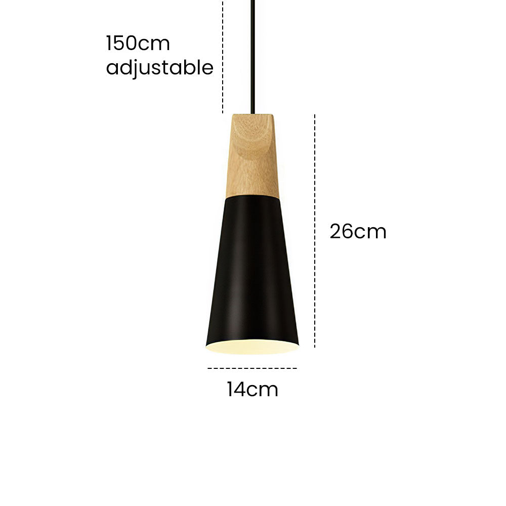 Lámpara colgante de madera nórdica