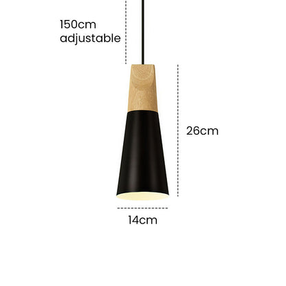 Lámpara colgante de madera nórdica