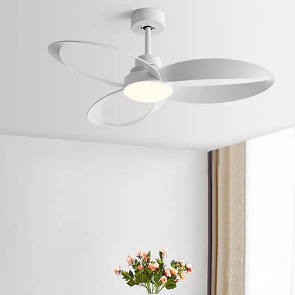 Ventilador de techo moderno con aspas de madera LED