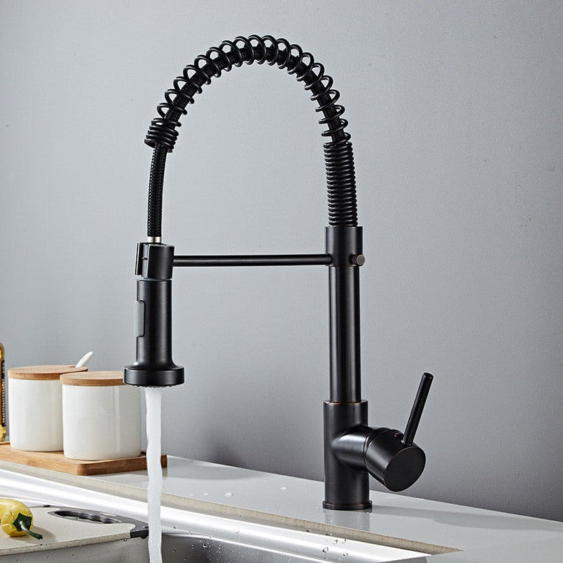 Grifo de cocina moderno con rociador extraíble de resorte