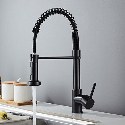 Grifo de cocina moderno con rociador extraíble de resorte