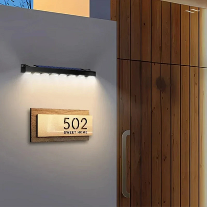Lámpara de pared exterior inalámbrica / Luz de señal LED solar