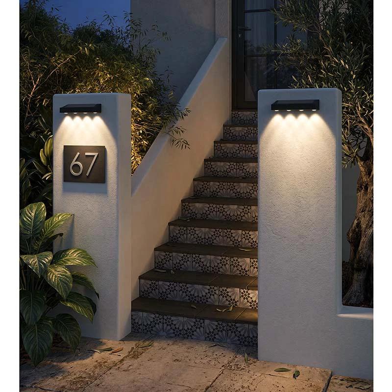 Lámpara de pared exterior inalámbrica / Luz de señal LED solar
