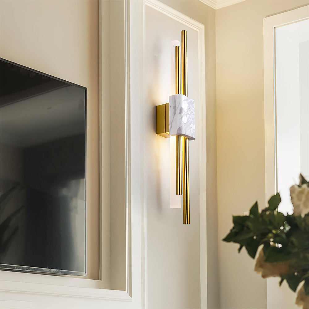 Luz de Pared con Acento de Mármol y LED