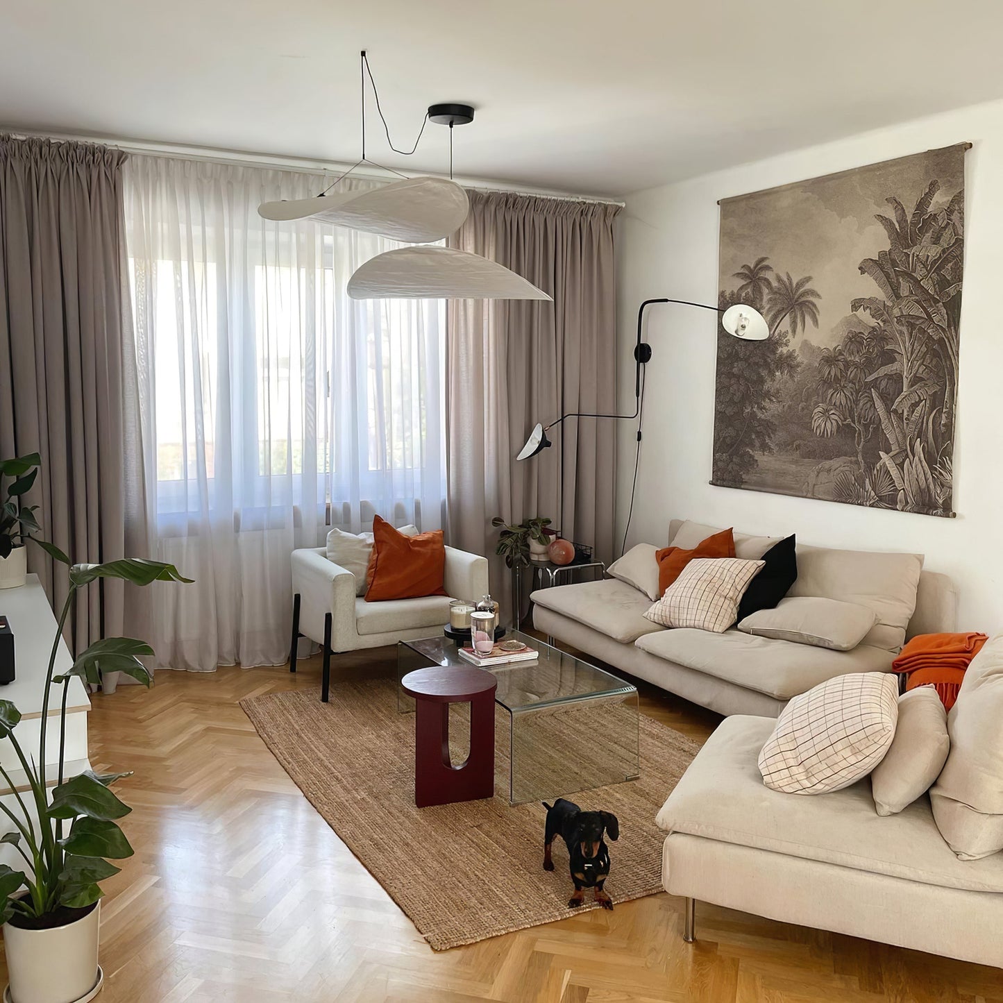 Lámpara colgante moderna con diodo emisor de luz